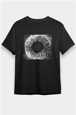Underoath Baskılı Unisex Siyah Tişört - Tshirt
