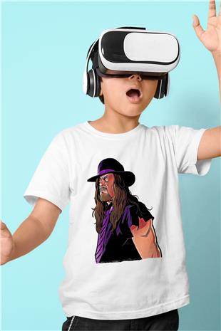 Undertaker Baskılı Beyaz Unisex Beyaz Çocuk Tişört - Tshirt