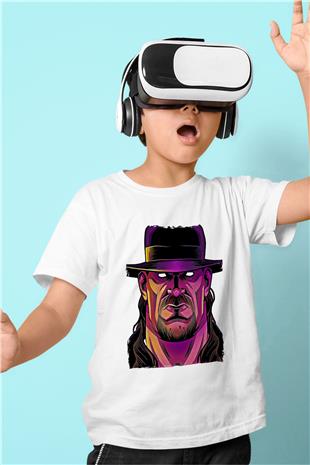 Undertaker Baskılı Beyaz Unisex Beyaz Çocuk Tişört - Tshirt