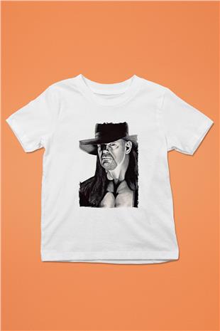 Undertaker Baskılı Beyaz Unisex Beyaz Çocuk Tişört - Tshirt