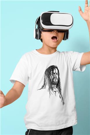 Undertaker Baskılı Beyaz Unisex Beyaz Çocuk Tişört - Tshirt