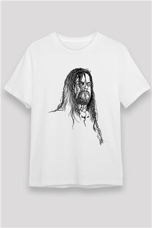 Undertaker Unisex Baskılı Beyaz Tişört - Tshirt