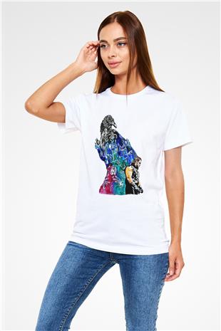 Undertaker Unisex Baskılı Beyaz Tişört - Tshirt