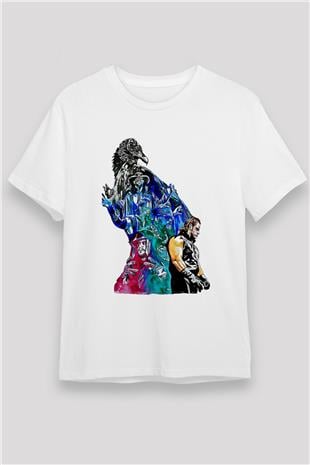 Undertaker Unisex Baskılı Beyaz Tişört - Tshirt