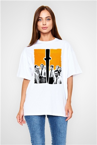 Unisex 12 Öfkeli Adam-12 Angry Men Baskılı Beyaz Oversize Tişört