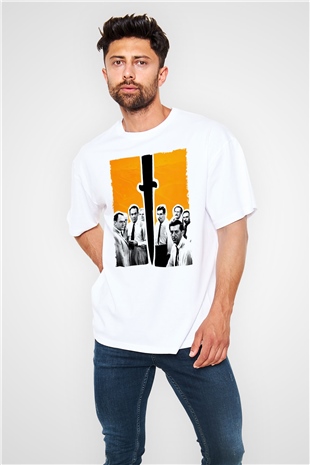 Unisex 12 Öfkeli Adam-12 Angry Men Baskılı Beyaz Oversize Tişört