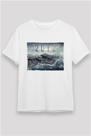2012 Baskılı Beyaz Tshirt