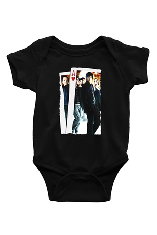Unisex 21 Baskılı Siyah Bebek Body - Zıbın