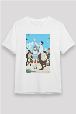 A Silent Voice Baskılı Beyaz Tshirt