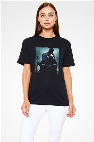 Abraham Lincoln Vampir Avcısı (Abraham Lincoln Vampire Hunter) Baskılı Siyah T-shirt