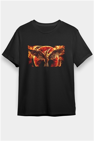 Açlık Oyunları (The Hunger Games) Baskılı Siyah Tshirt