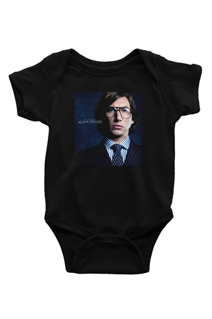 Unisex Adam Driver Baskılı Siyah Bebek Body - Zıbın