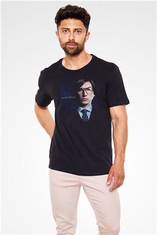 Adam Driver Baskılı Siyah Tişört