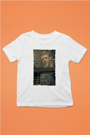 Unisex Akıl Oyunları - A Beautiful Mind Baskılı Beyaz Çocuk Tshirt