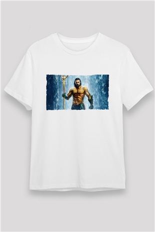 Aquaman Baskılı Beyaz Tişört