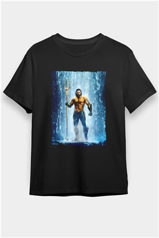 Aquaman Baskılı Siyah T-shirt