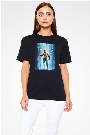 Aquaman Baskılı Siyah T-shirt