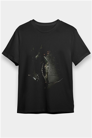 Arrow Baskılı Siyah Tshirt