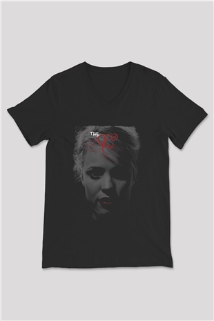 Unisex Aşk Yemini (The Vow) Baskılı Siyah V Yaka Tshirt