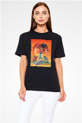 Aslan Kral (The Lion King) Baskılı Siyah Tshirt