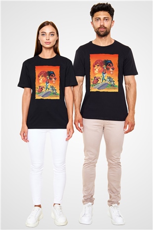 Aslan Kral (The Lion King) Baskılı Siyah Tshirt