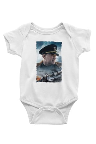 Unisex Atlantik Savaşı (Greyhound) Baskılı Bebek Body - Zıbın