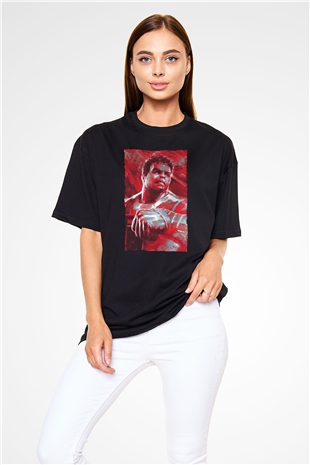 Unisex Avengers Endgame Baskılı Siyah Oversize Tişört