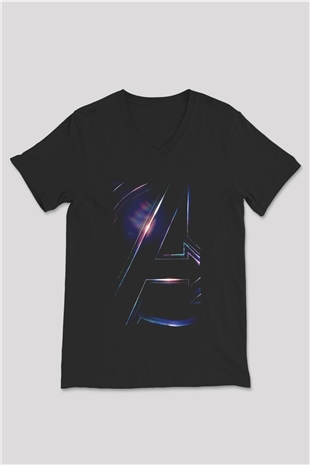 Unisex Avengers Infinity War - Sonsuzluk Savaşı Siyah V Yaka Tişört