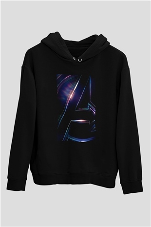 Unisex Avengers Infinity War - Sonsuzluk Savaşı Siyah Kapüşonlu Sweatshirt
