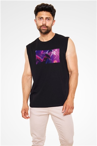 Unisex Avengers Sonsuzluk Savaşı Baskılı Siyah Kolsuz Tshirt