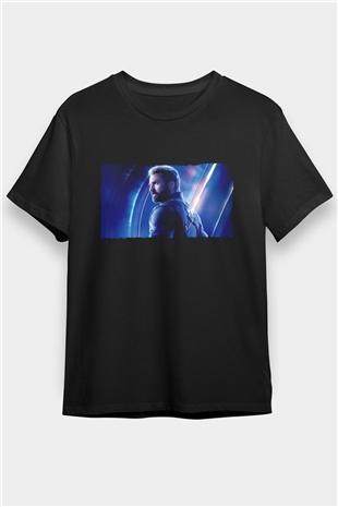 Avengers Sonsuzluk Savaşı Baskılı Siyah Tişört
