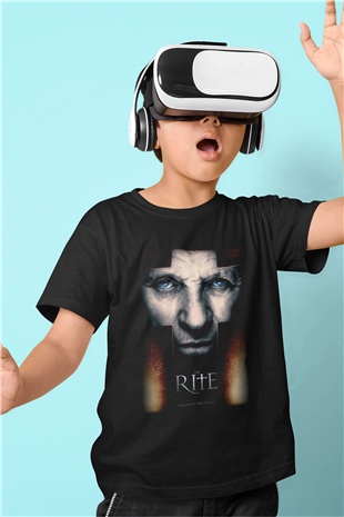 Unisex Ayin (The Rite) Baskılı Siyah Çocuk Tshirt