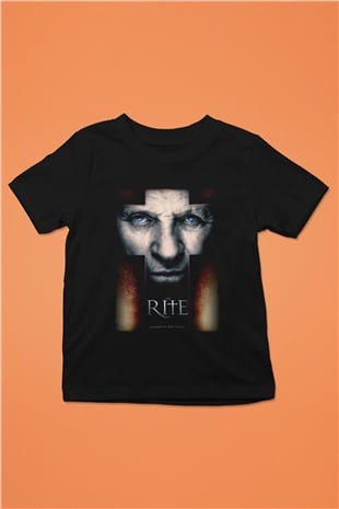 Unisex Ayin (The Rite) Baskılı Siyah Çocuk Tshirt