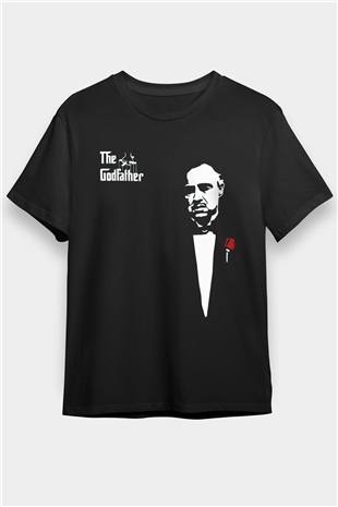 Baba (The Godfather) Baskılı Siyah Tişört