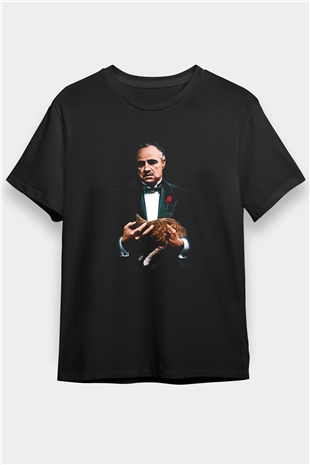 Baba (The Godfather) Baskılı Siyah T-Shirt