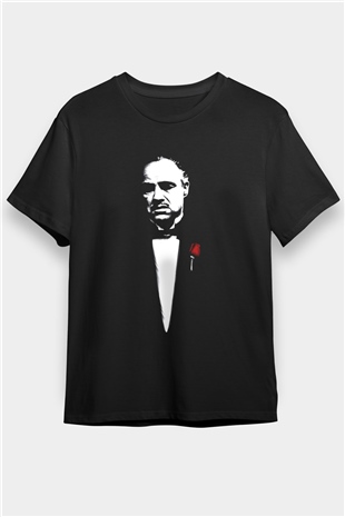 Baba (The Godfather) Baskılı Siyah Tişört
