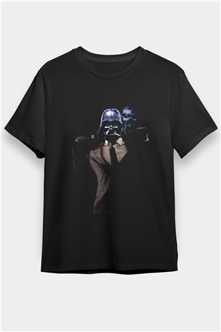 Badass Vader Baskılı Siyah T-shirt