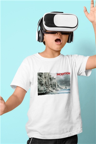 Unisex Başlangıç - Inception Baskılı Beyaz Çocuk Tshirt