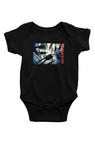 Unisex Başlangıç (Inception) Baskılı Siyah Bebek Body - Zıbın