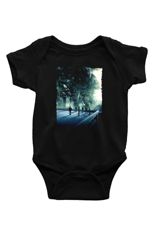 Unisex Başlangıç (Inception) Baskılı Siyah Bebek Body - Zıbın