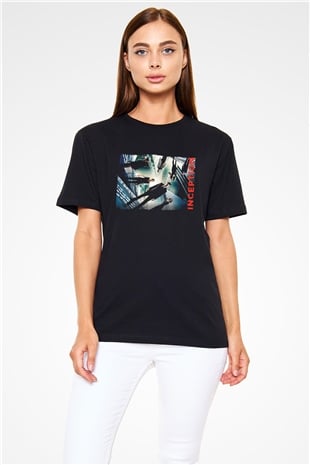 Başlangıç (Inception) Baskılı Siyah T-shirt