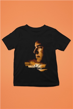 Unisex Bıçak Sırtı (Sling Blade) Baskılı Siyah Çocuk T-Shirt
