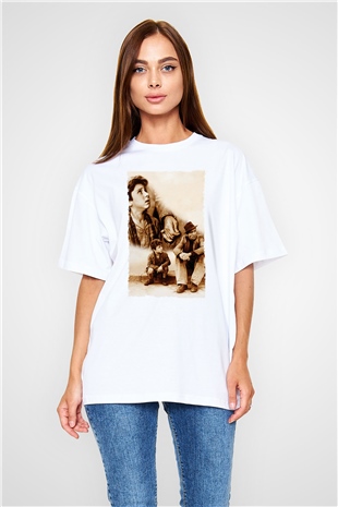 Unisex Bisiklet Hırsızları - Bicycle Thieves Baskılı Beyaz Oversize Oversize T-shirt