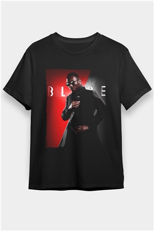 Blade Baskılı Siyah T-Shirt