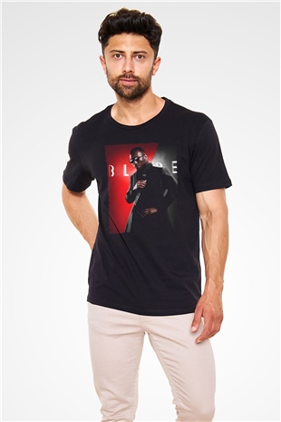 Blade Baskılı Siyah T-Shirt