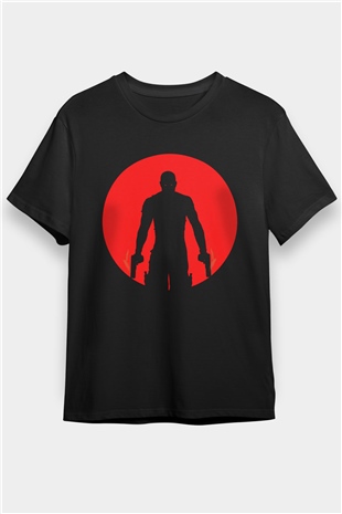 Bloodshot Baskılı Siyah Tişört