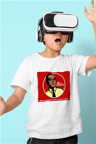 Unisex Breaking Bad Baskılı Beyaz Çocuk Tişört