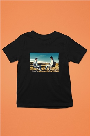 Unisex Breaking Bad Baskılı Siyah Çocuk Tişört