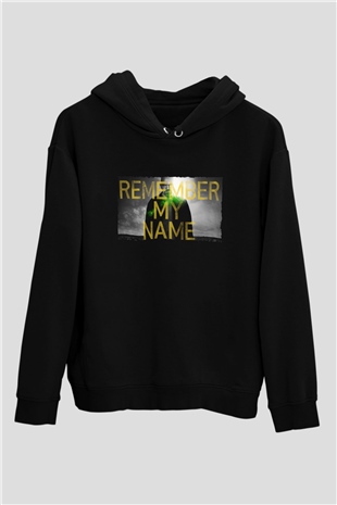 Unisex Breaking Bad Baskılı Siyah Kapüşonlu Sweatshirt