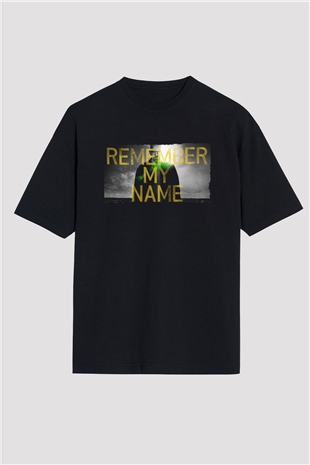 Unisex Breaking Bad Baskılı Siyah Oversize Tshirt
